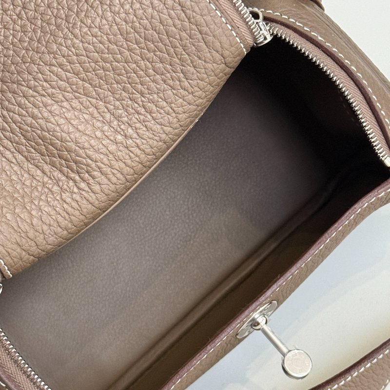 99新🆕 Hermès 愛馬仕 Mini Lindy 大象灰銀釦 一代-13