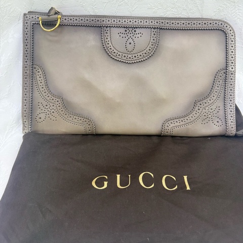 Gucci Duilio Brogue Clutch Bag