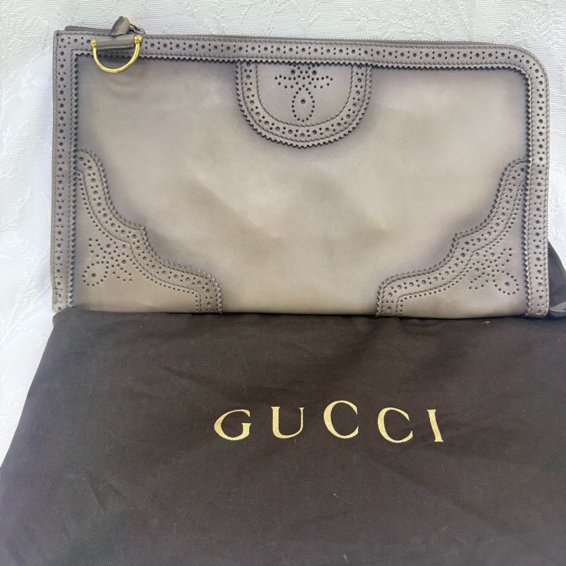 Gucci Duilio Brogue Clutch Bag-0