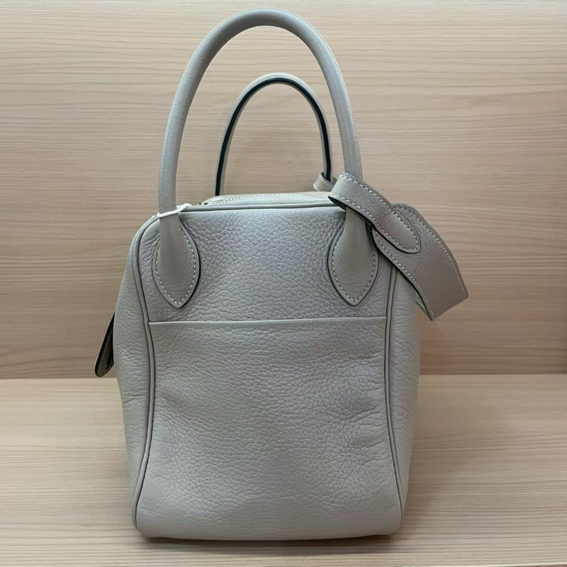 Hermes 愛馬仕 LINDY 斑鳩灰銀扣TOGO 30，[k]有塵袋 無盒子-3