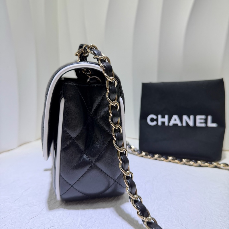 Chanel 香奈兒 25P系列 黑白熊貓漫畫方胖子 芯片款-2