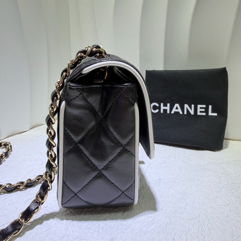 Chanel 香奈兒 25P系列 黑白熊貓漫畫方胖子 芯片款-3