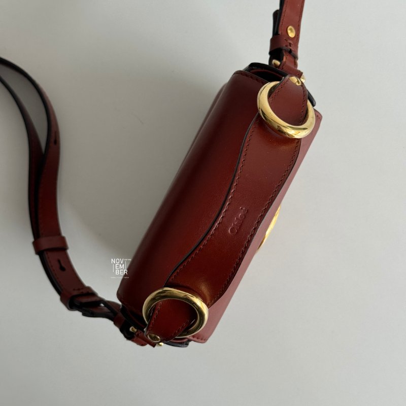 98新🧡 Chloé C Bag Mini 橘棕色-4