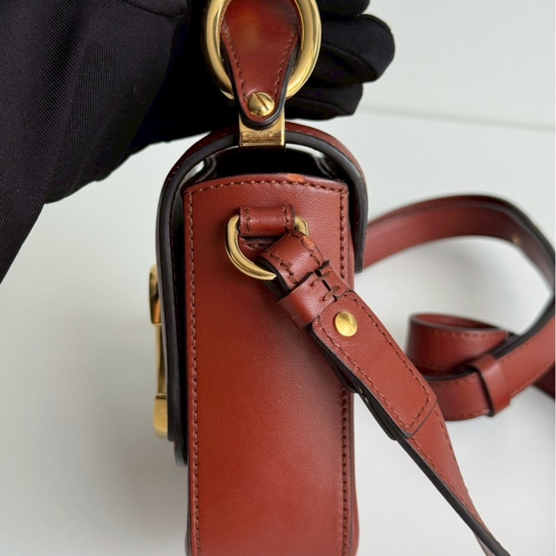 98新🧡 Chloé C Bag Mini 橘棕色-8
