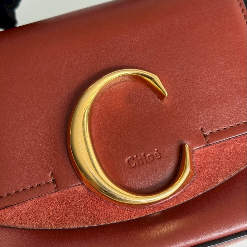 98新🧡 Chloé C Bag Mini 橘棕色-10