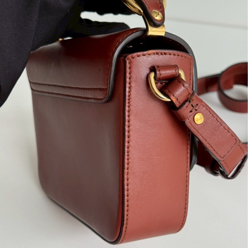 98新🧡 Chloé C Bag Mini 橘棕色-11