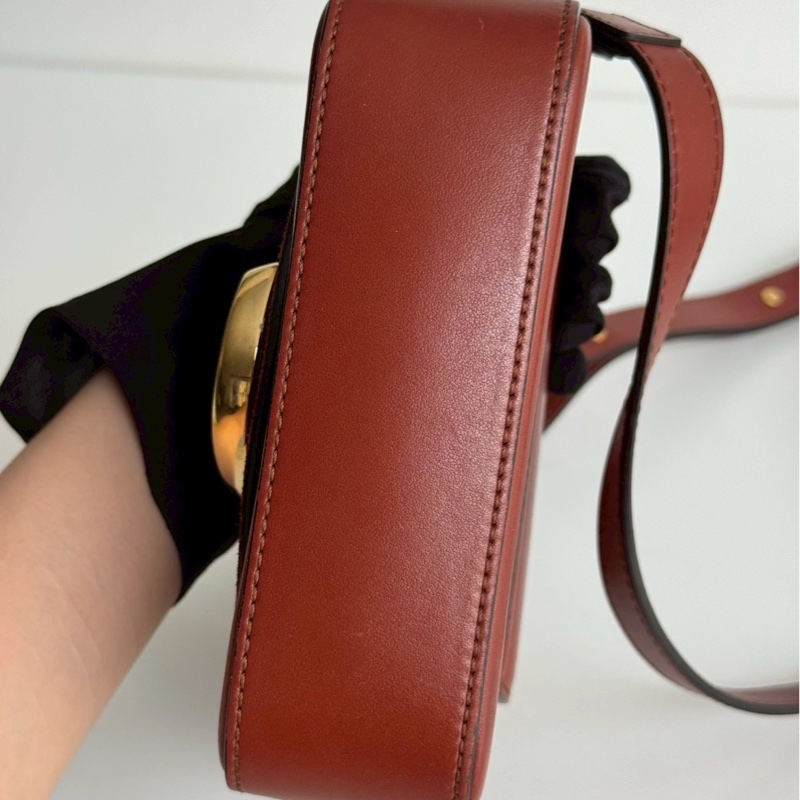 98新🧡 Chloé C Bag Mini 橘棕色-13