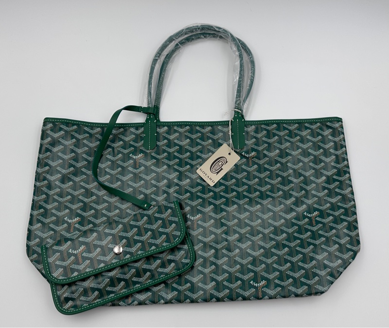 實照拍攝全新自售附購證 GOYARD 綠色PM包-6