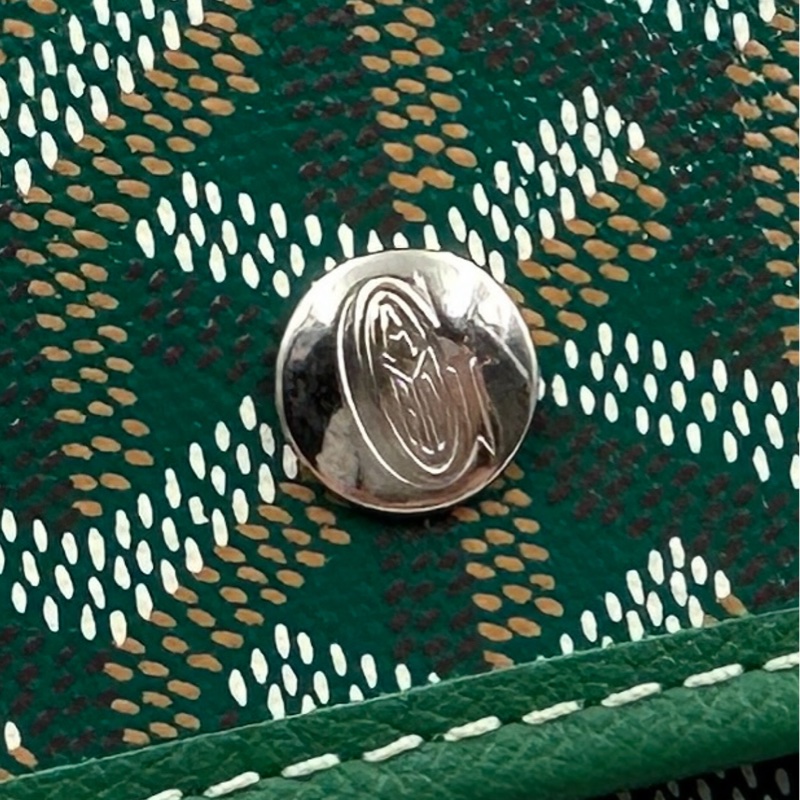 實照拍攝全新自售附購證 GOYARD 綠色PM包-16