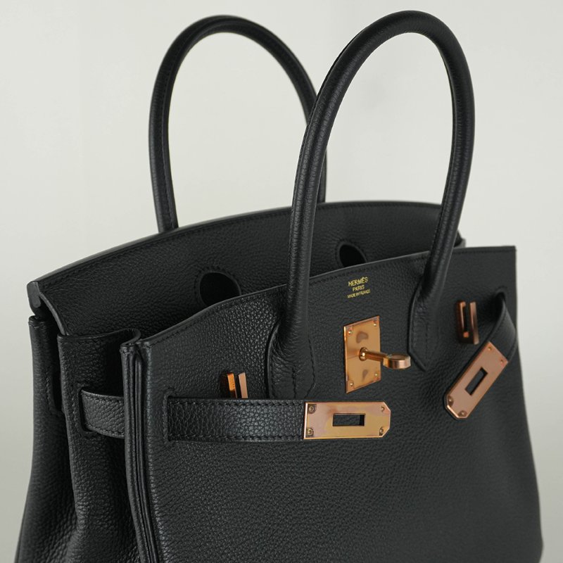 KÉSH 凱仕國際精品【Hermès 黑金天花板配置】HERMÈS Birkin 30 黑金鉑金包｜Black Togo 金釦｜Y 刻 2020 年｜愛馬仕 Birkin 30-24