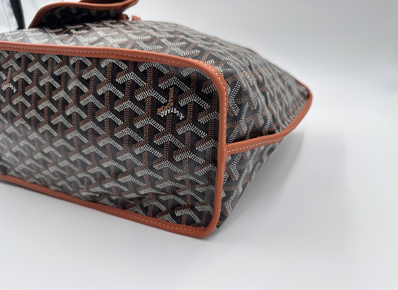 實照拍攝全新自售附購證 GOYARD 雙面皮革包 Anjou PM小號包-8
