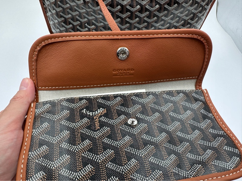實照拍攝全新自售附購證 GOYARD 雙面皮革包 Anjou PM小號包-14
