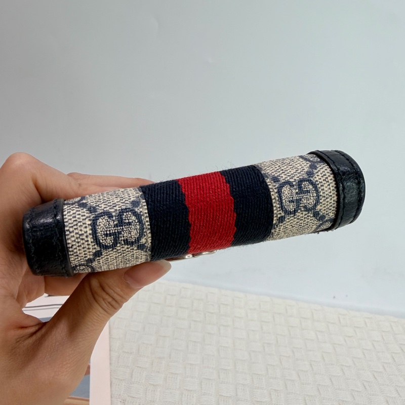 Gucci PVC藍邊Ophidia Mini 短夾-5