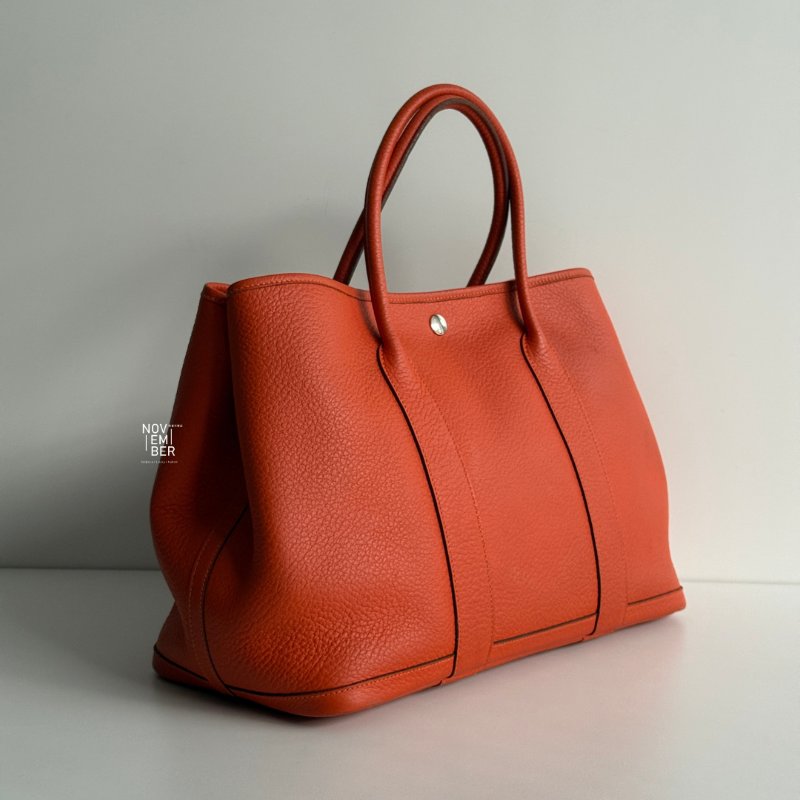 95新🧡 Hermès 愛馬仕 Garden Party 36 橘色 (內裡特殊圖層)-1