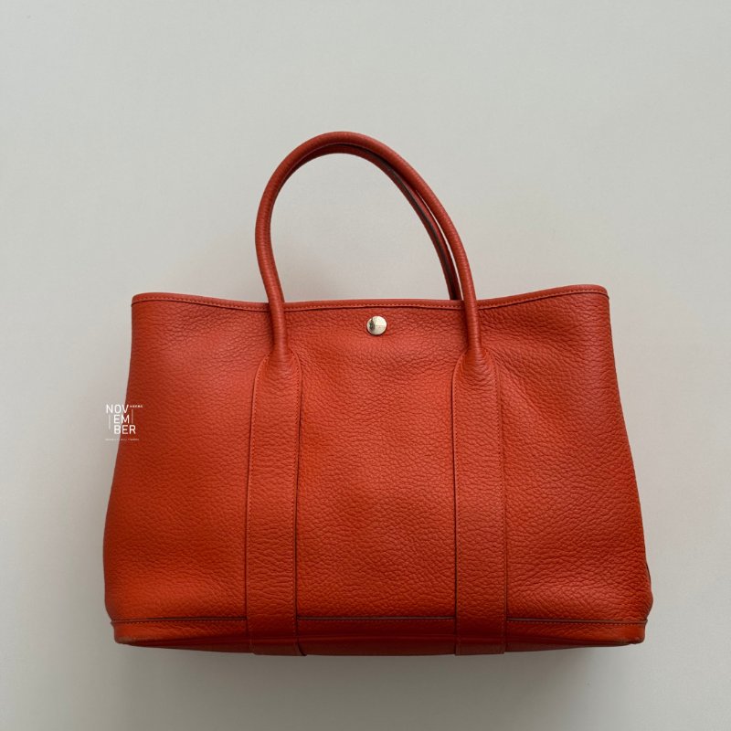 95新🧡 Hermès 愛馬仕 Garden Party 36 橘色 (內裡特殊圖層)-6