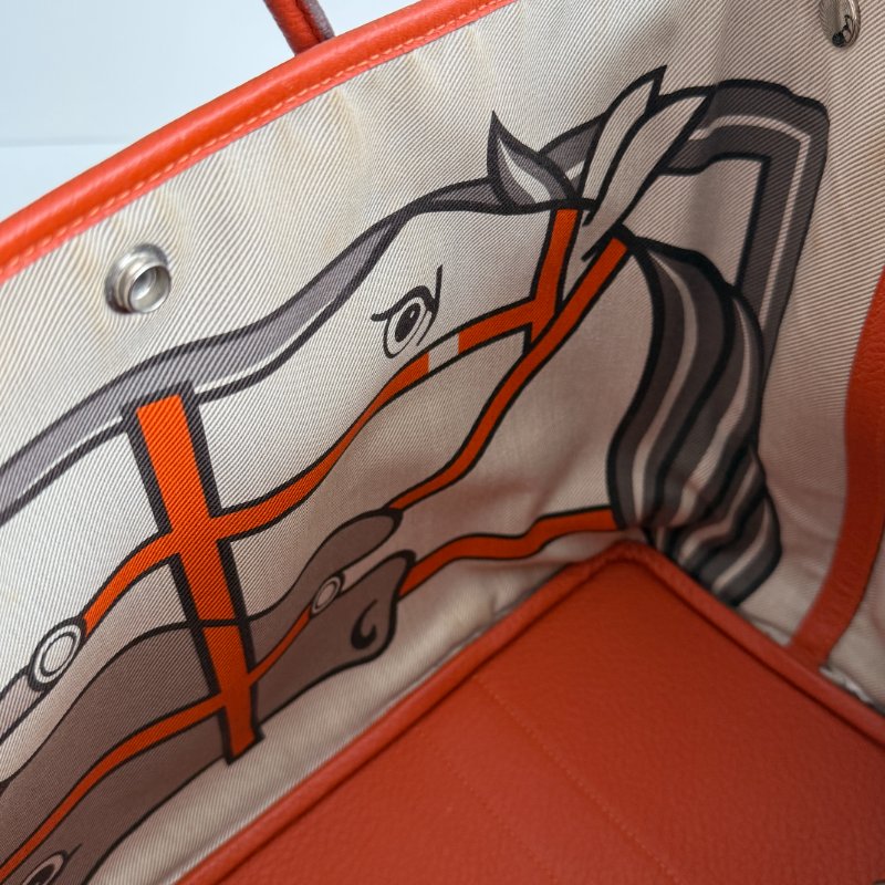 95新🧡 Hermès 愛馬仕 Garden Party 36 橘色 (內裡特殊圖層)-14