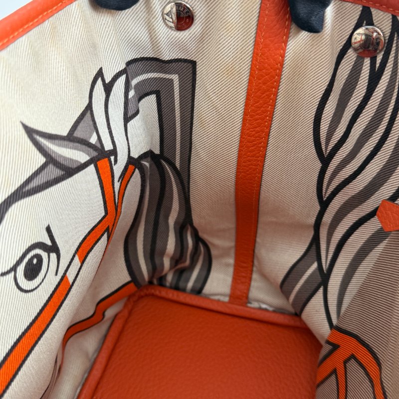 95新🧡 Hermès 愛馬仕 Garden Party 36 橘色 (內裡特殊圖層)-16