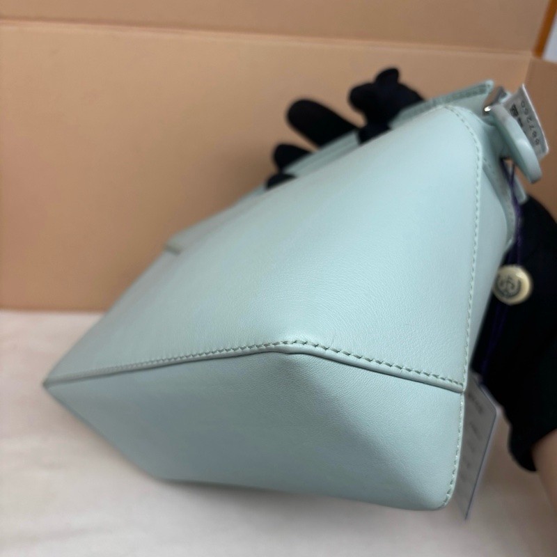 98新羅意威Loewe Puzzle mini幾何手提包斜背包單肩包 銀色五金❤️正品-7