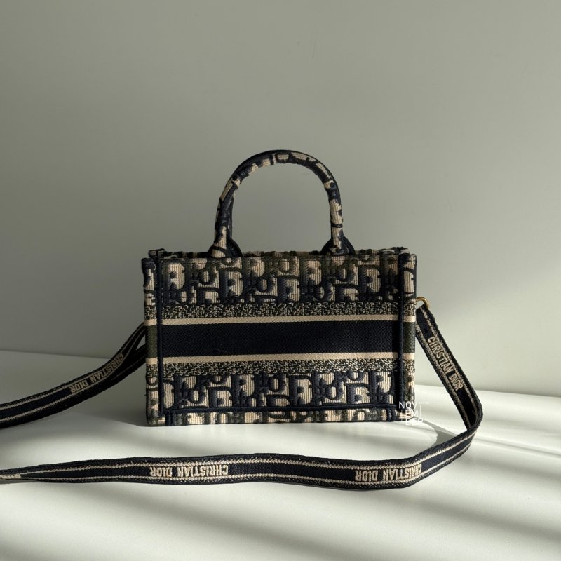 95新💙 Dior 迪奧 橫板 Mini Tote 深藍老花-6