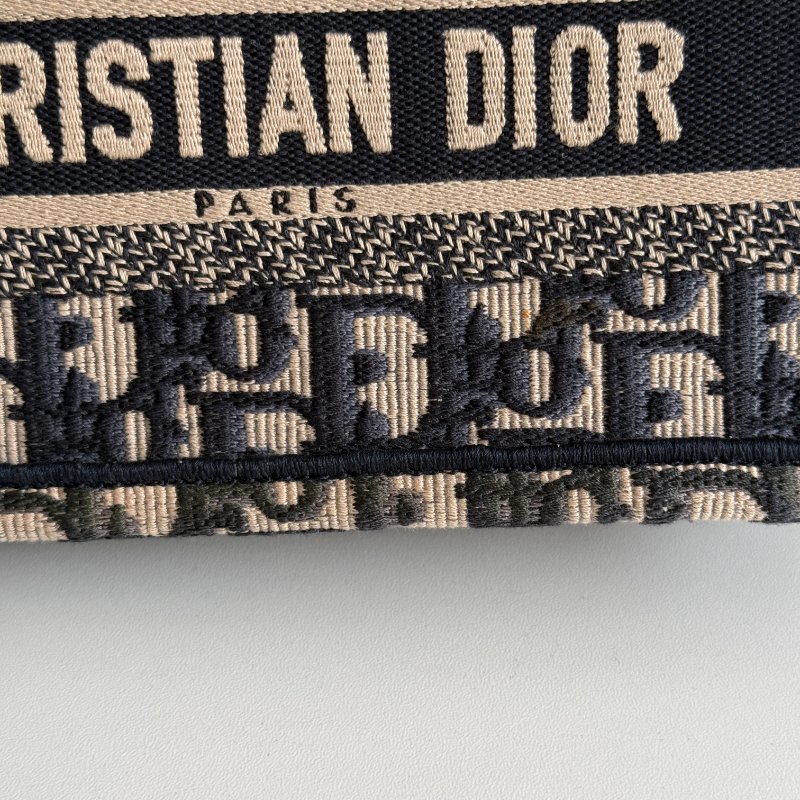 95新💙 Dior 迪奧 橫板 Mini Tote 深藍老花-9
