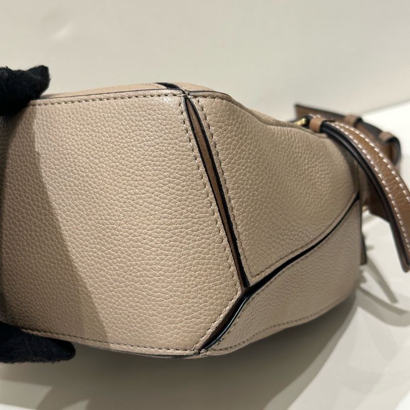 99新LOEWE 羅意威 Puzzle 小號 幾何造型 手提包 斜背包拼色 金色五金 19編碼❤️正品-7