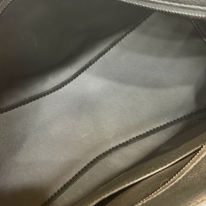 99新Balenciaga巴黎世家 新款 classic so black 荔枝牛皮，編織手柄手提包斜背包 黑色 底長32.5cm❤️正品-8
