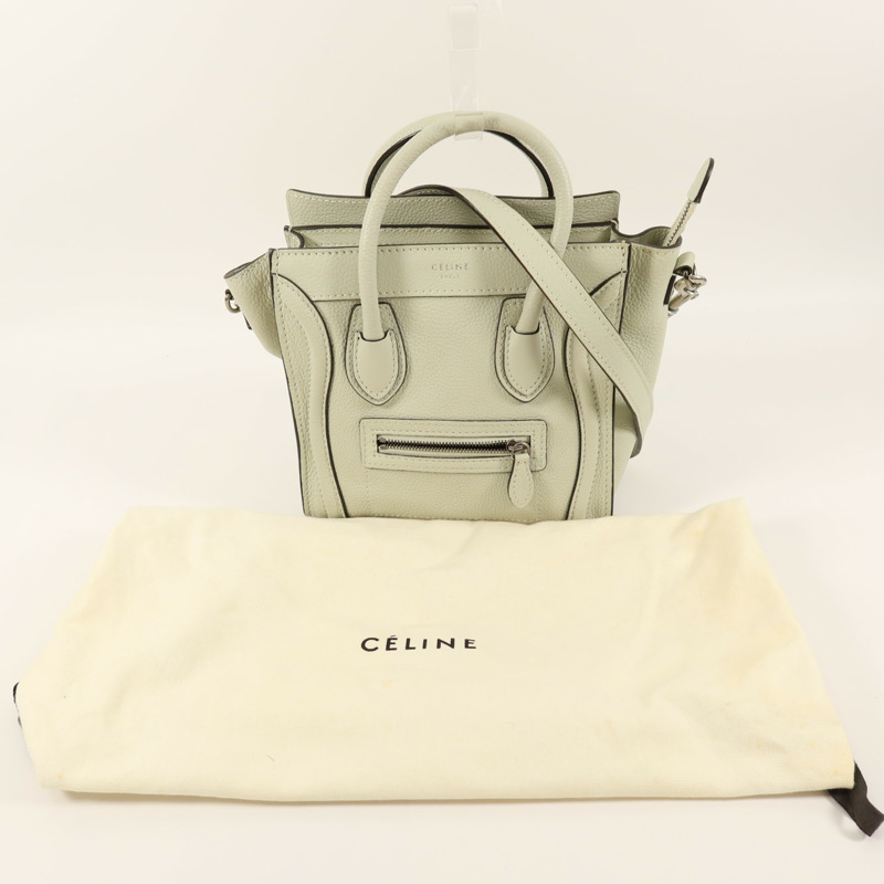 CELINE 牛皮皮革Nano Luggage手挽肩背兩用袋-15