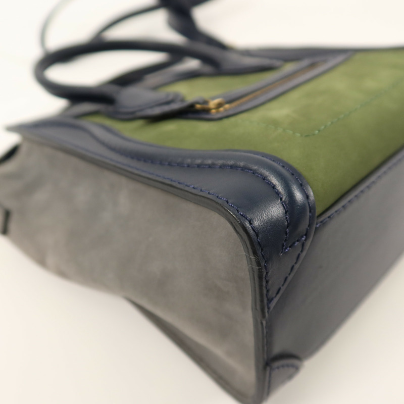 CELINE 麂皮/牛皮皮革Nano Luggage手挽肩背兩用袋-5