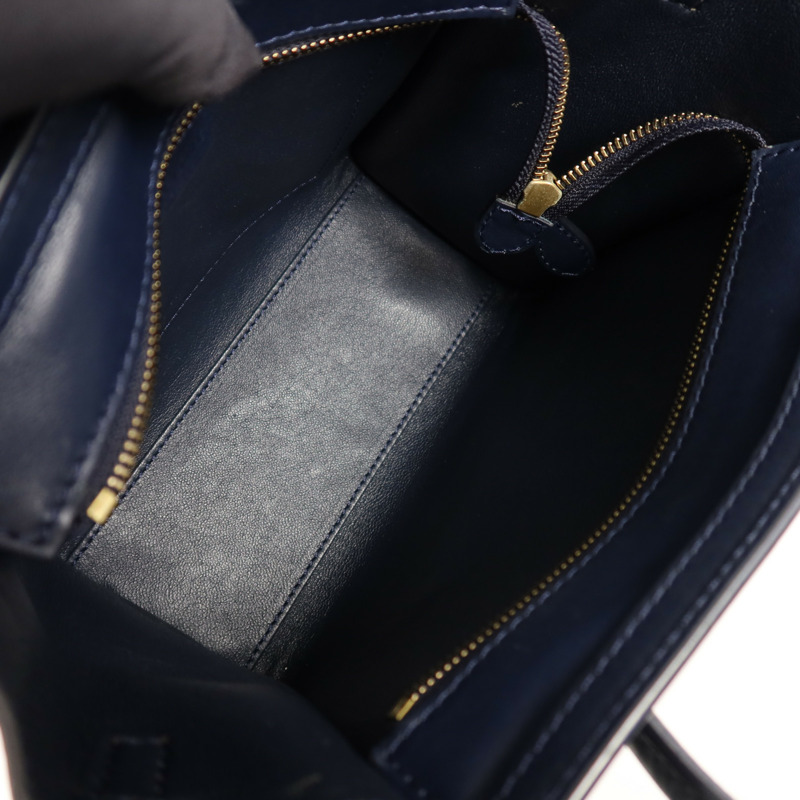 CELINE 麂皮/牛皮皮革Nano Luggage手挽肩背兩用袋-9