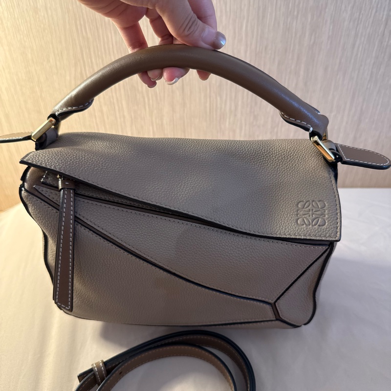 Loewe Puzzle Bag Small 沙色/拼色小號（經典百搭金釦）-0