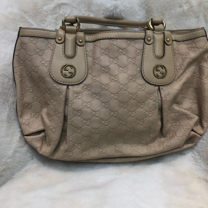 Gucci 杏色上肩袋 Tote-2