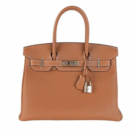 KÉSH 凱仕國際精品【Hermès 金棕銀釦天花板配置】HERMÈS Birkin 30 金棕銀釦鉑金包｜Gold Togo 銀釦｜Z 刻 2021 年｜愛馬仕 Birkin 30