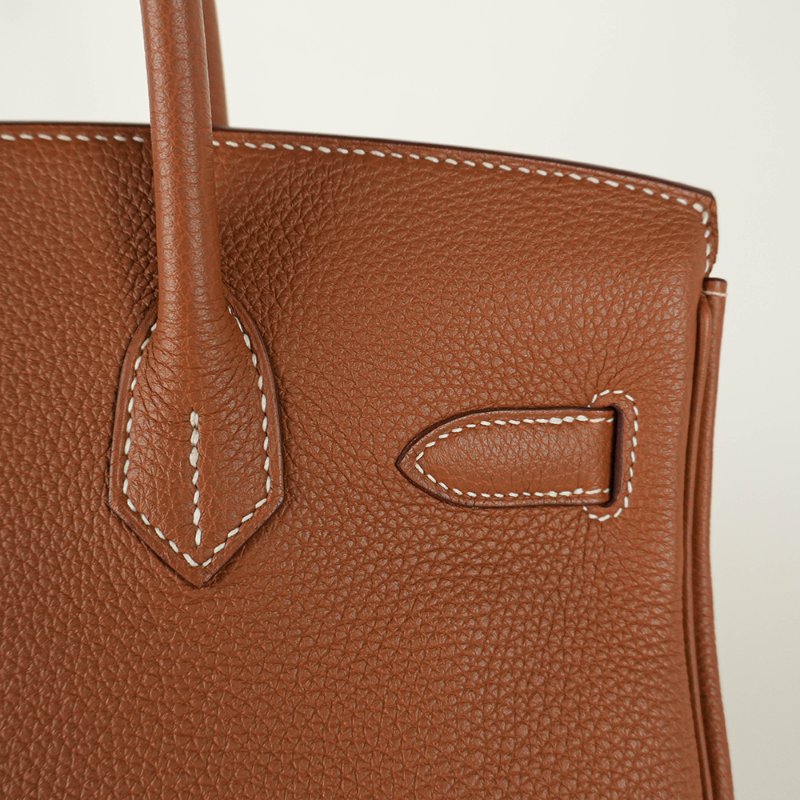 KÉSH 凱仕國際精品【Hermès 金棕銀釦天花板配置】HERMÈS Birkin 30 金棕銀釦鉑金包｜Gold Togo 銀釦｜Z 刻 2021 年｜愛馬仕 Birkin 30-7