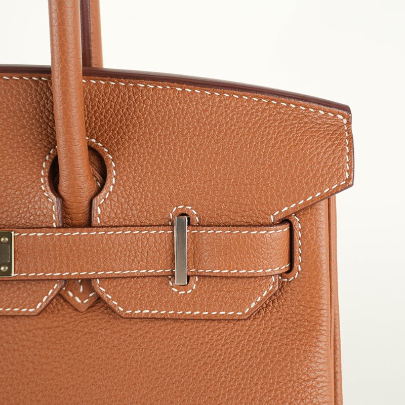 KÉSH 凱仕國際精品【Hermès 金棕銀釦天花板配置】HERMÈS Birkin 30 金棕銀釦鉑金包｜Gold Togo 銀釦｜Z 刻 2021 年｜愛馬仕 Birkin 30-17