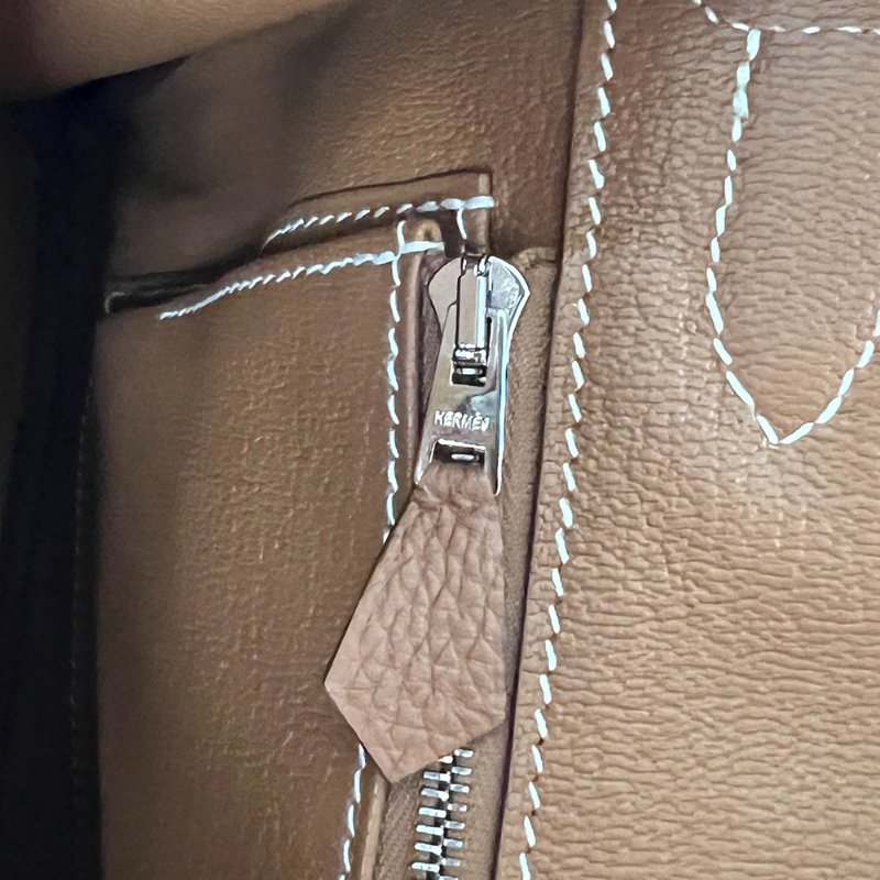 KÉSH 凱仕國際精品【Hermès 金棕銀釦天花板配置】HERMÈS Birkin 30 金棕銀釦鉑金包｜Gold Togo 銀釦｜Z 刻 2021 年｜愛馬仕 Birkin 30-24