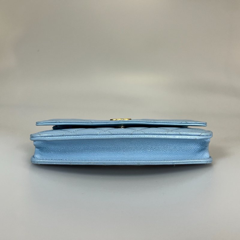 CHANEL 淺藍荔枝HANDLE WOC 晶片款-2