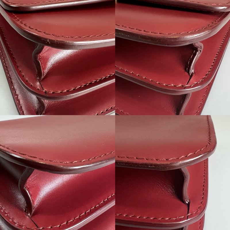 BURBERRY TB 金扣紅色豆腐包-13