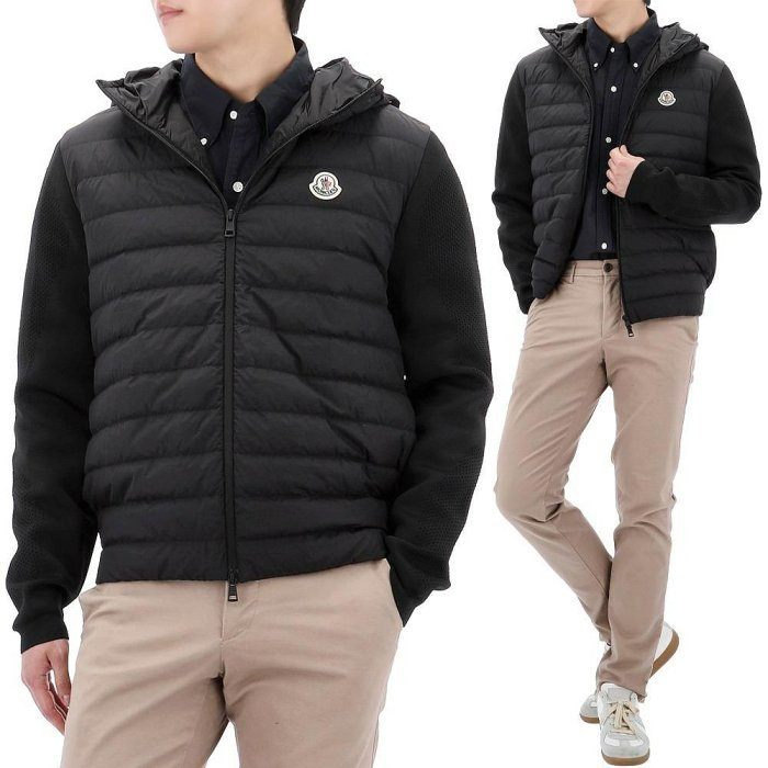 💎Han's house精品服飾💎moncler 拼接 羽絨 連帽 外套 現貨 XXXL 原價39900-0