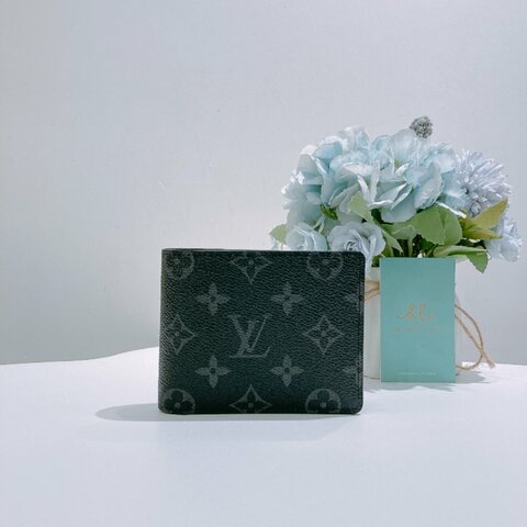 TW4869 Louis Vuitton 路易威登 黑底灰印花 Multiple Wallet Monogram Eclipse Canvas