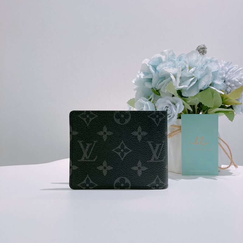 TW4869 Louis Vuitton 路易威登 黑底灰印花 Multiple Wallet Monogram Eclipse Canvas-1