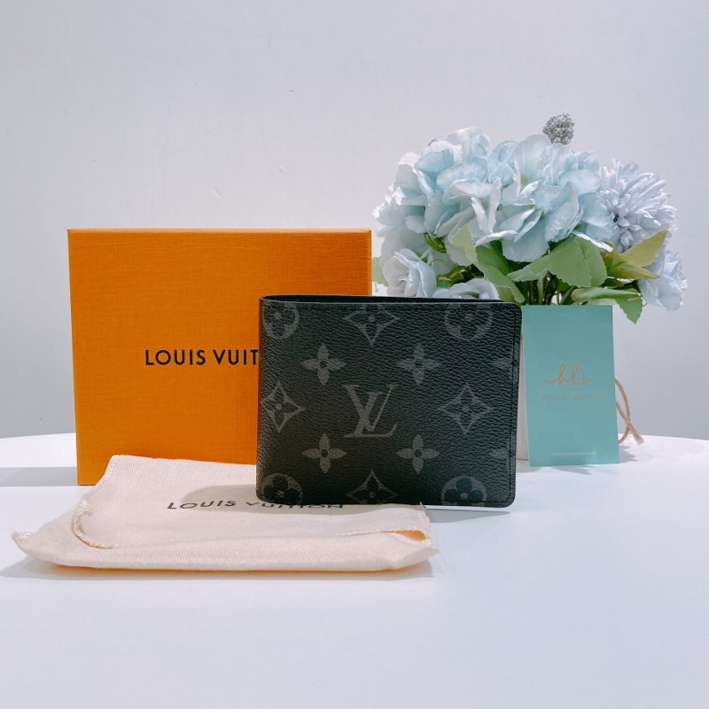 TW4869 Louis Vuitton 路易威登 黑底灰印花 Multiple Wallet Monogram Eclipse Canvas-11