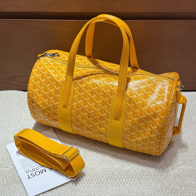 99新💛Goyard/戈雅 黄色barrel40旅行袋手提包斜背包-1