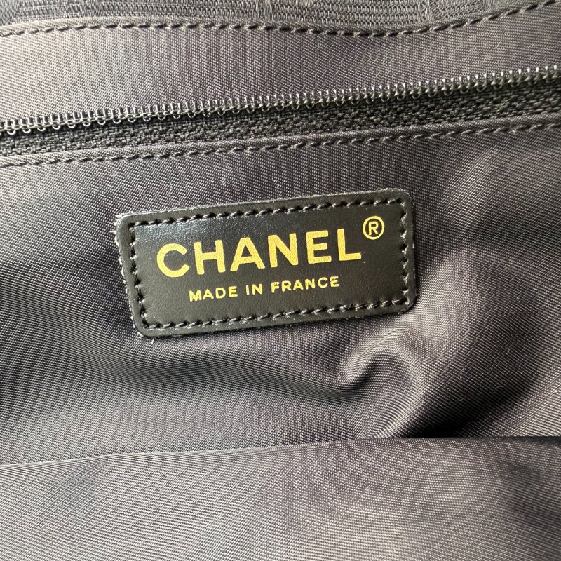 Chanel New Travel Line tote 中古黑色帆布 中號-6