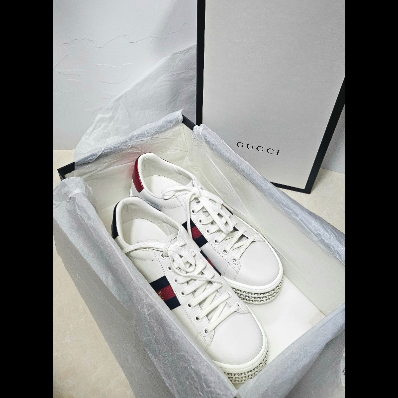 Gucci水鑽厚底休閒鞋 37.5-38.5碼-0