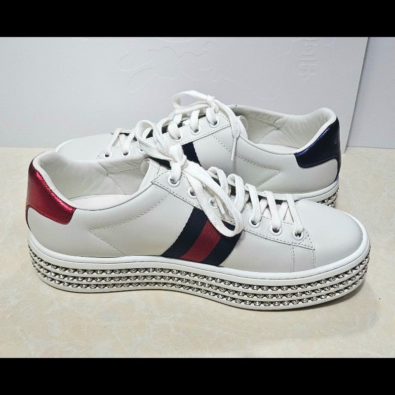 Gucci水鑽厚底休閒鞋 37.5-38.5碼-3