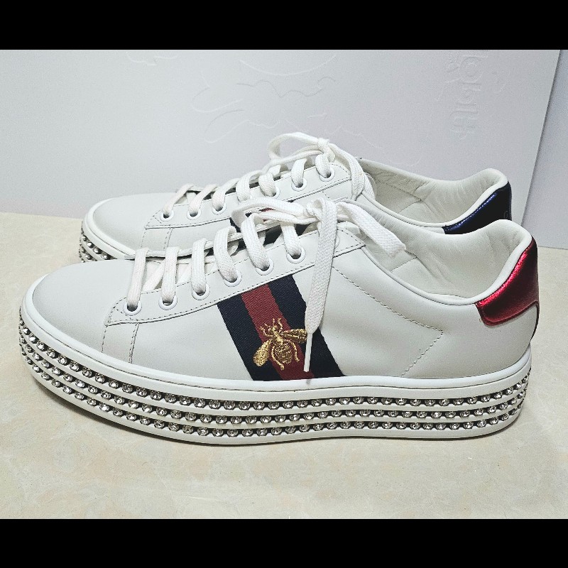 Gucci水鑽厚底休閒鞋 37.5-38.5碼-11