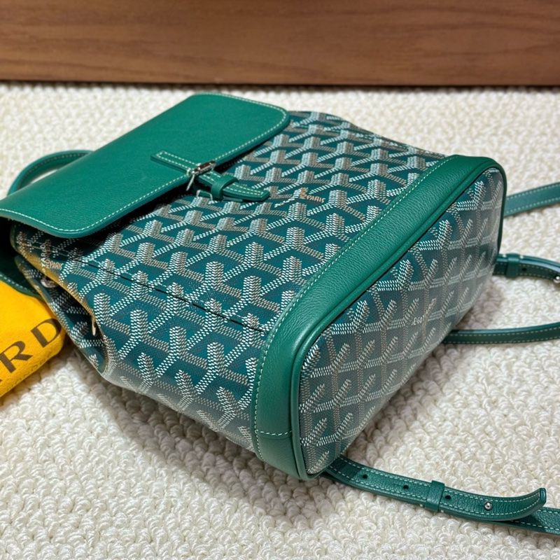 99新🆕Goyard/戈雅 Alpin mini二代綠色雙肩包小書包容量大自重輕，背法也可以隨意切換，實用與顏值兼具！❤️正品23編碼-2