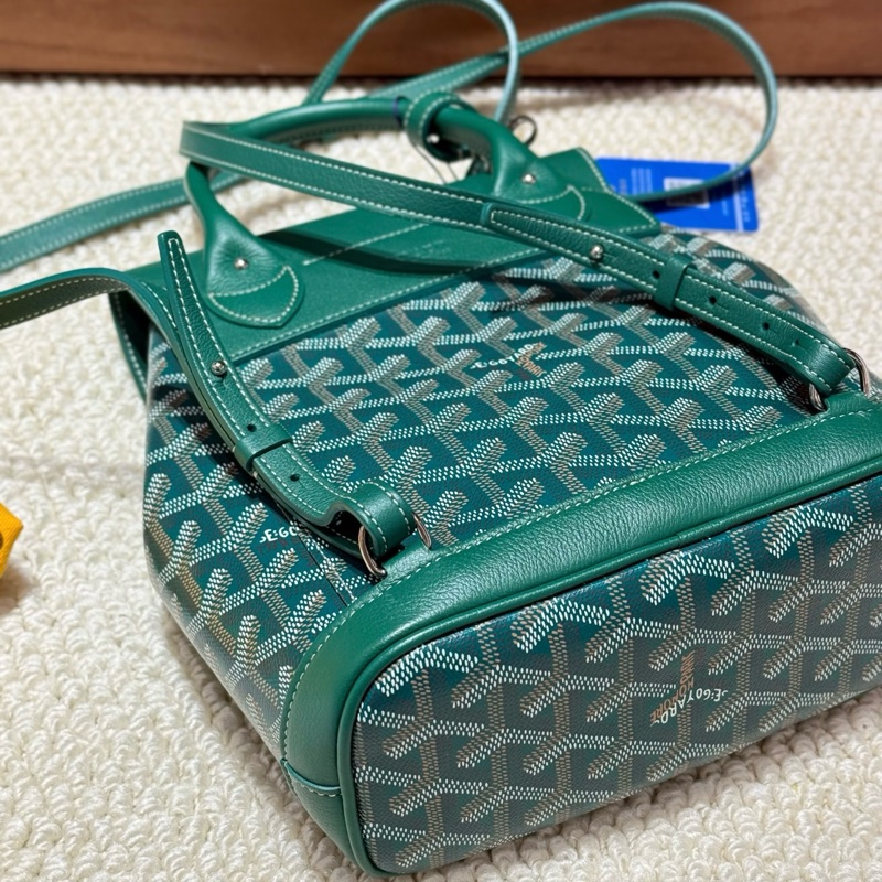 99新🆕Goyard/戈雅 Alpin mini二代綠色雙肩包小書包容量大自重輕，背法也可以隨意切換，實用與顏值兼具！❤️正品23編碼-5