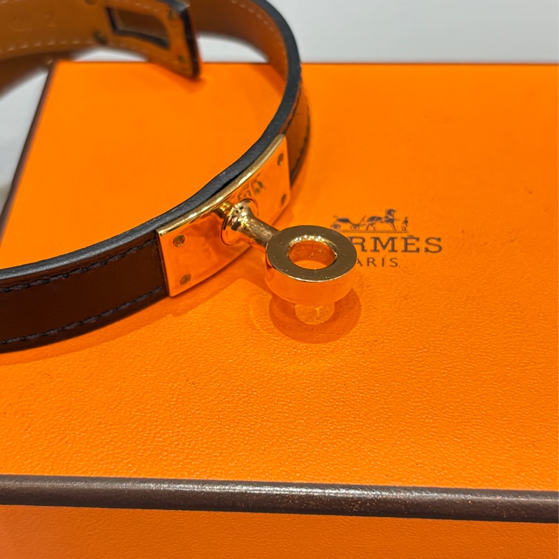 Hermes 黑金雙圈 Kelly 手環-13