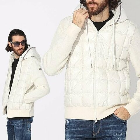 💎Han's house精品服飾💎 moncler 羽絨 拼接 羊毛 連帽 外套 可手水洗 現貨 XXL ~ XXXL 原價40200